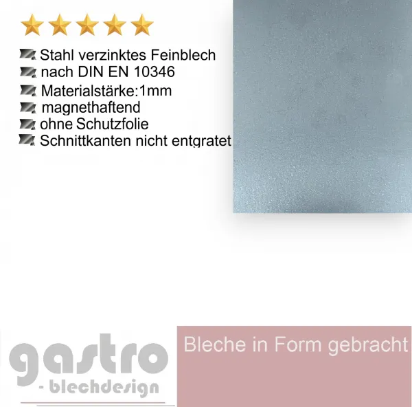 Stahlblech verzinkt Feinblech 1mm stark